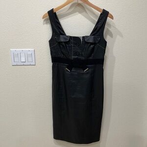 Paule Ka Black Strap Dress—Linen Outer & Cotton Lined—Stunning!  Excellent—40